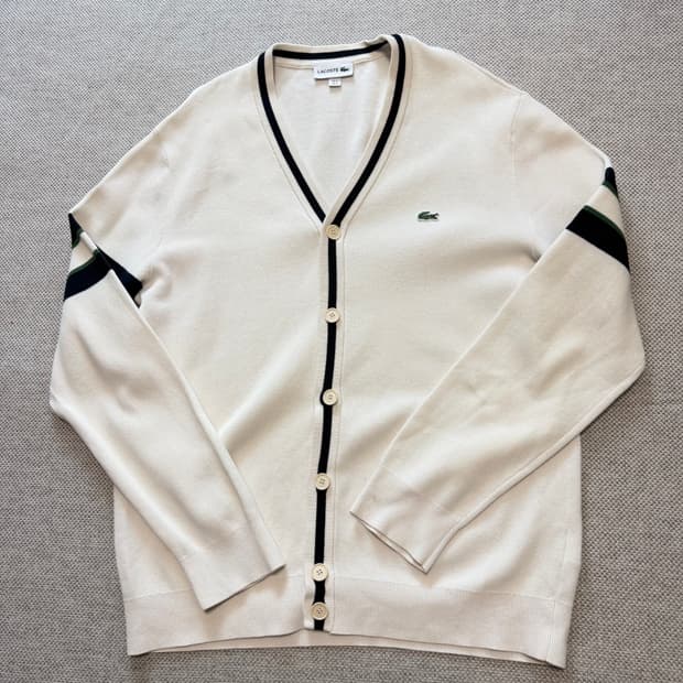 라코스테 브이넥 가디건