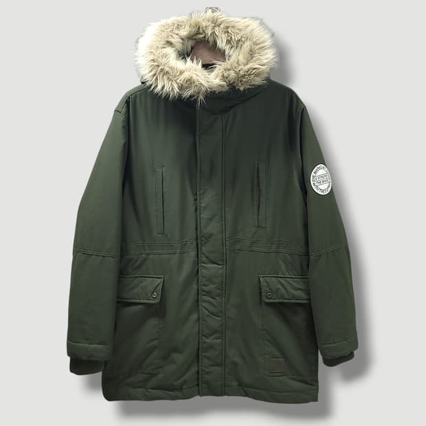 [110] 아디다스 카키 카모플라쥬 덕 다운 파카