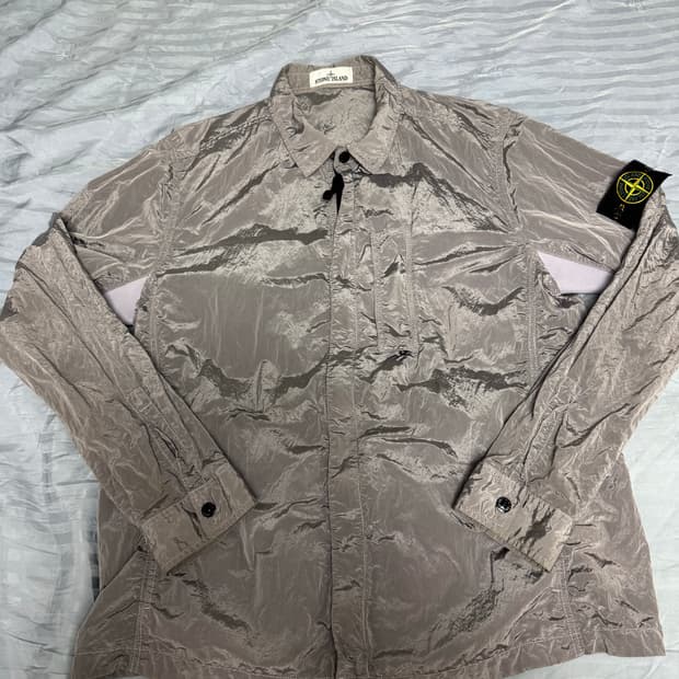 [XXL] 18ss 스톤아일랜드 나일론메탈 셔츠 라벤더