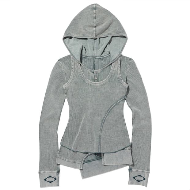 (구매) 미스치프 레이어드 와플 후드 세트 카키