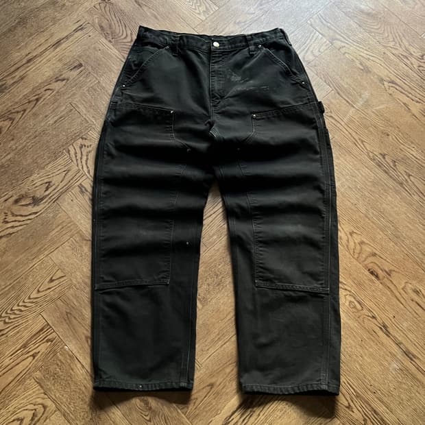 [34]칼하트 USA 블랙 더블니 워크 팬츠