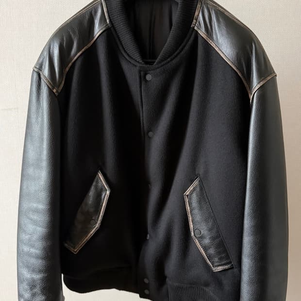포커페이스 VINTAGE WASHED VARSITY JACKET