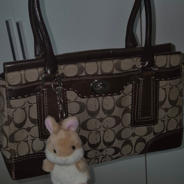 Vintage Coach monogram shoulder bag