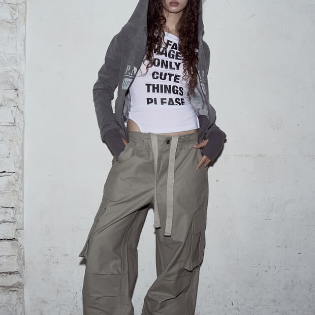 플리즈노팔로우 Tex Wide Work Pants (Sand Grey)