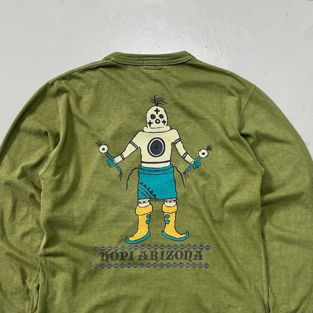 인디언 모터사이클 콘초 프린팅 롱슬리브 