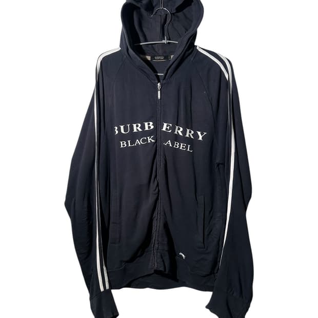 burberry black label 얇은 후드 집업