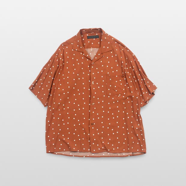 SENSE OF PLACE Dot Rayon Open Collar Shi