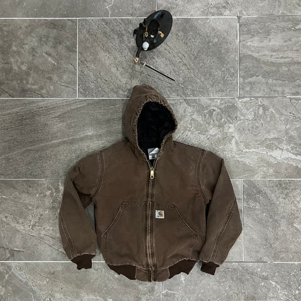 (M) 칼하트 후드 덕 액티브 보이즈 자켓 Y06 CHT 체스트 넛