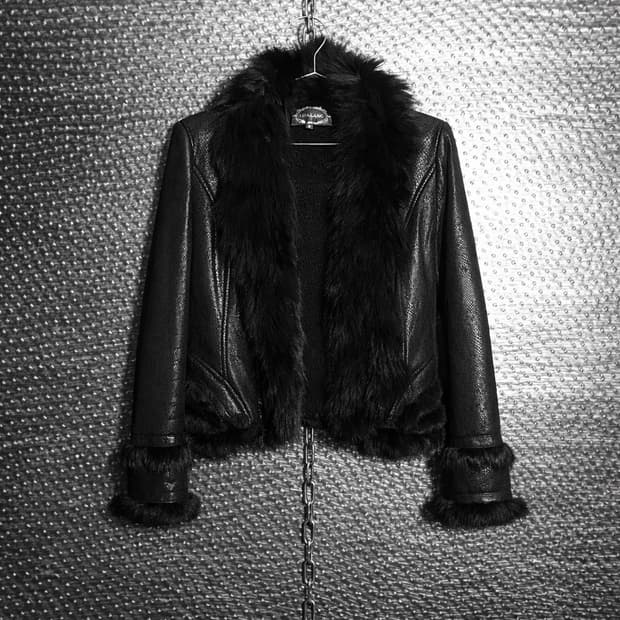 Shalang 퍼 레더자켓