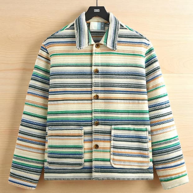105)KITH 키스 23s/s 스트라이프 우븐 코치 자켓 봄가을