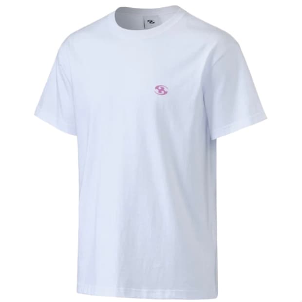 산산기어 24ss 로고 티셔츠 핑크 화이트 1사이즈 새상품