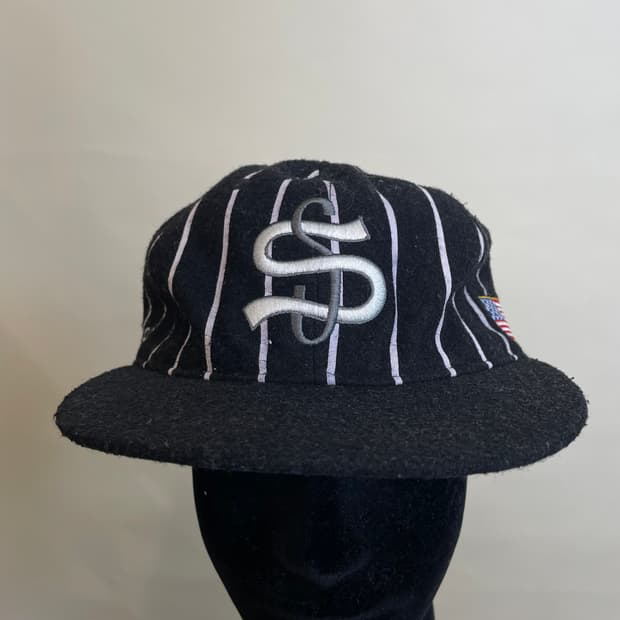 Stussy 스투시x 이벳필드 플란넬 스트라이프 울 캡