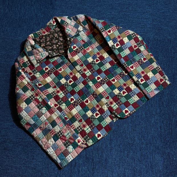 빈티지 패치워크 퀼팅 자켓