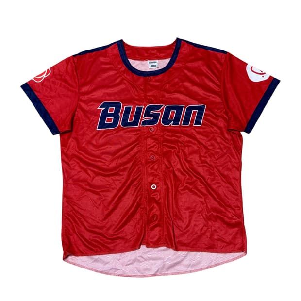 롯데 자이언츠 동백 반팔 야구 유니폼 