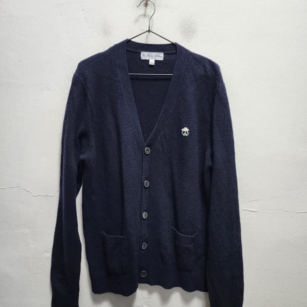 브룩스브라더스 wool 100% 네이비 가디건