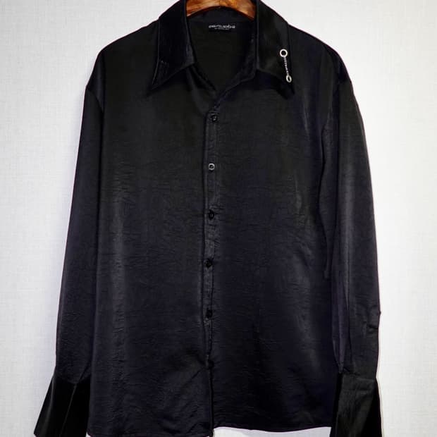ETERNOSOMBRA- JacquardMetal Zipper Shirt