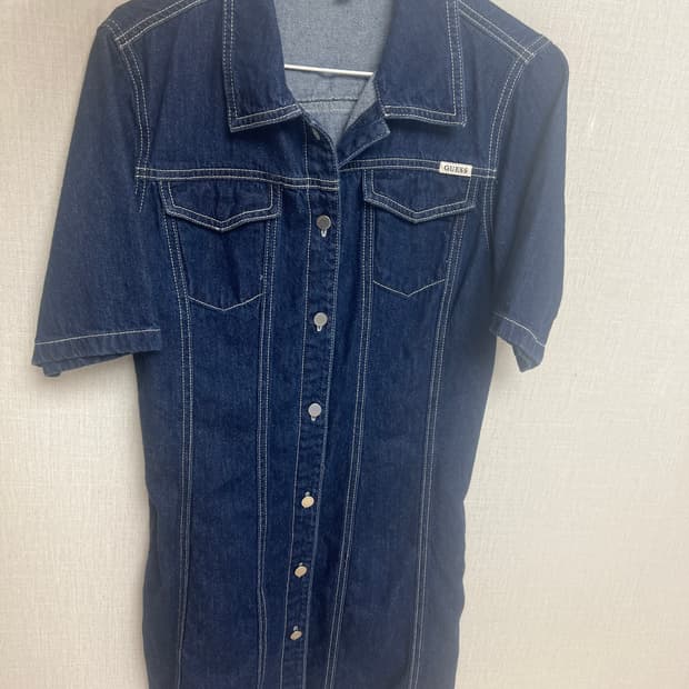 Guess 데님 버튼 원피스