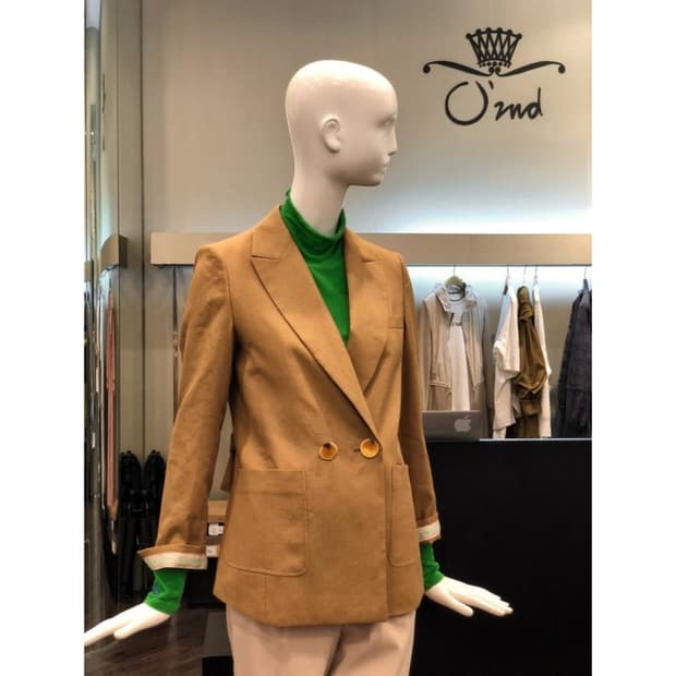 오즈세컨 백 스트랩 린넨 자켓
