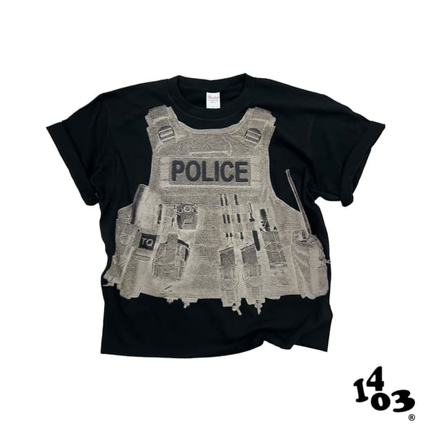 POLICE VEST 커스텀 크롭 반팔 🚓🚨