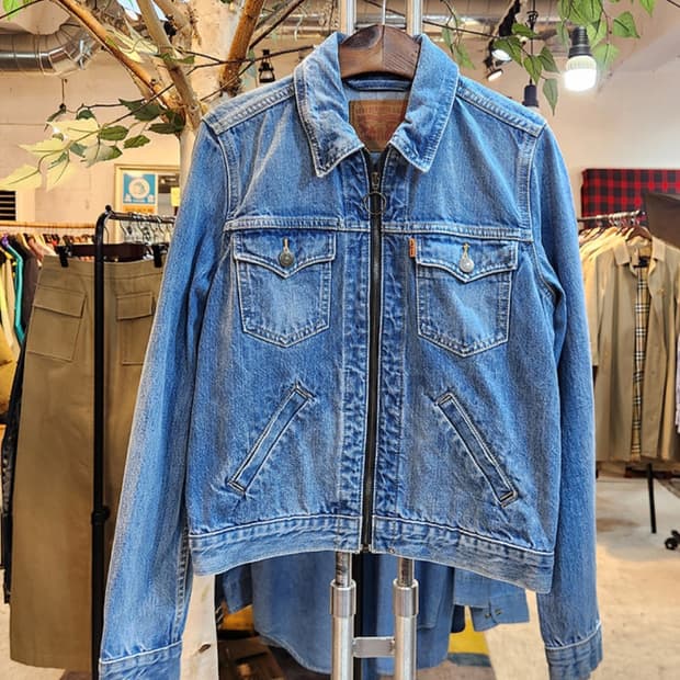 LEVIS 리바이스 오렌지 탭 지퍼 데님 자켓