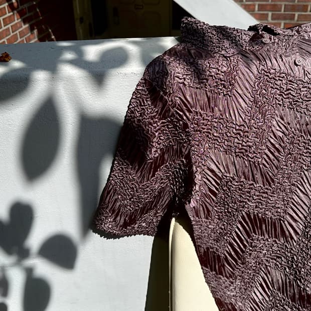 Jacquard pleats pk shirt