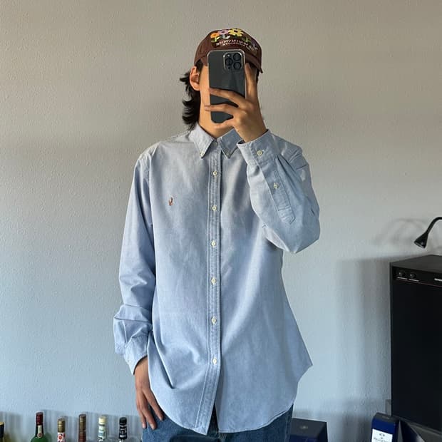 [XL]폴로 랄프로렌 슬림핏 옥스포드 셔츠