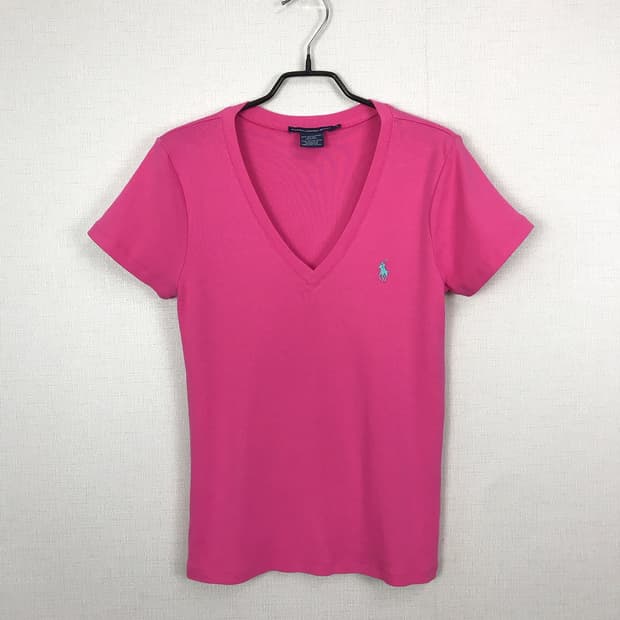 폴로 스포츠 POLO 슬림핏 V넥 반팔 티셔츠 여성L