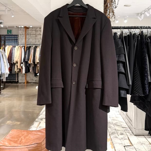 질샌더 브라운 퍼 오버사이즈 롱 코트