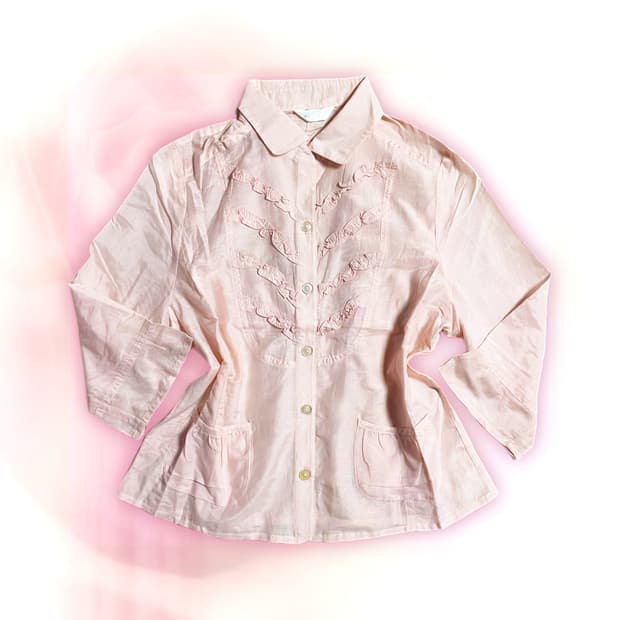 JP vintage pink lace blouse