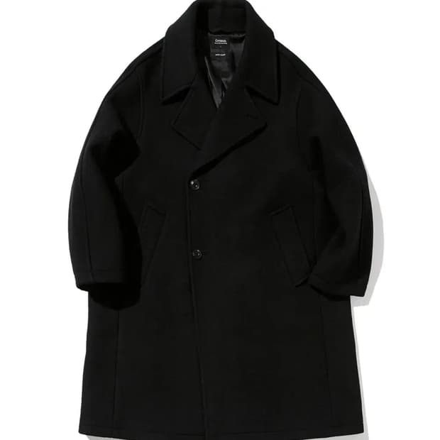 커버낫 울 더블브레스트 코트 블랙 L사이즈