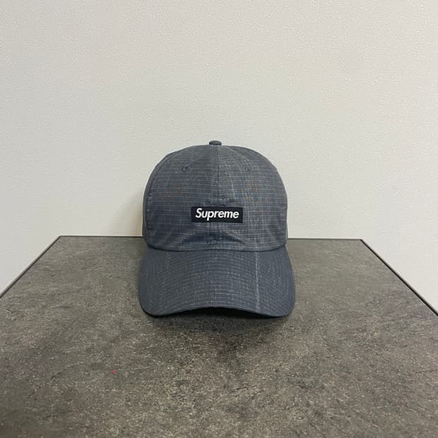 (OS) 슈프림 6패널 볼캡 모자 립스탑 워시드 그레이