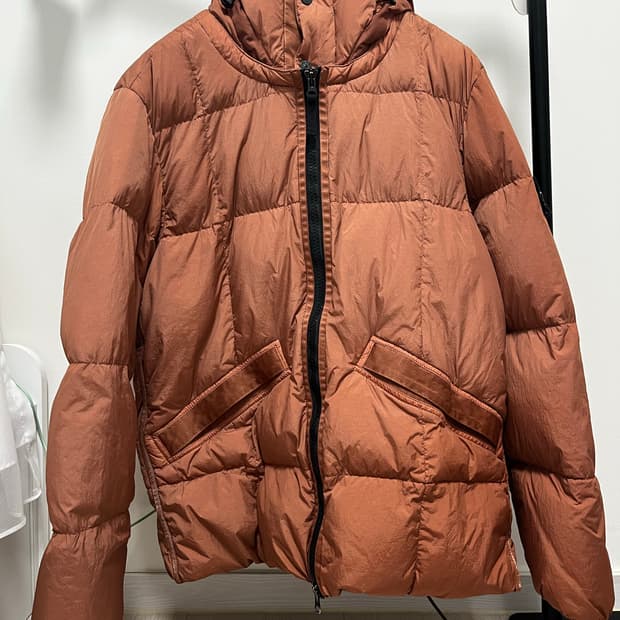 (L) 스톤 아일랜드 크링클랩스 패딩 버건디