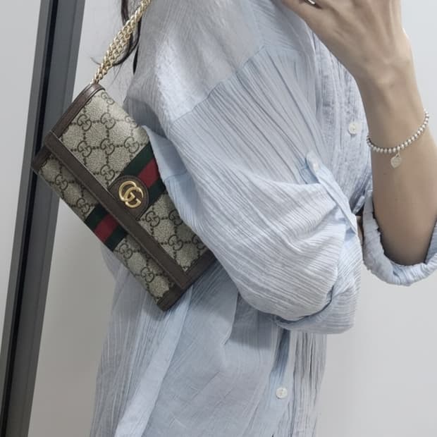 [미사용품] 구찌 오피디아 장지갑 정품 [풀박스/미니백가능]