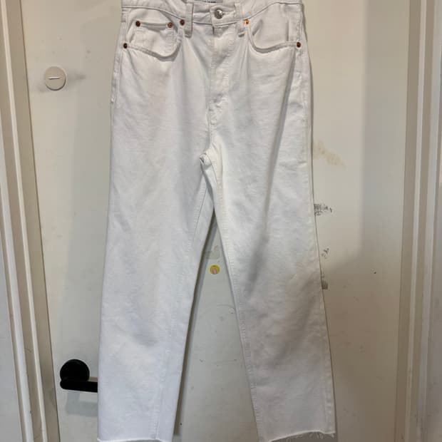 리던 텐꼬르소꼬모 화이트 데님 팬츠 