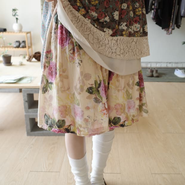 vintage flower skirt 
