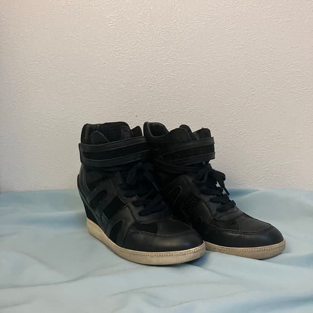 아쉬 ash 보위 레더 하이탑 웨지힐 스니커즈 36사이즈