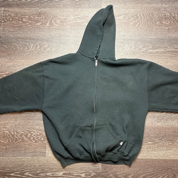 [XL] 90s USA 러셀 후드 집업 블랙