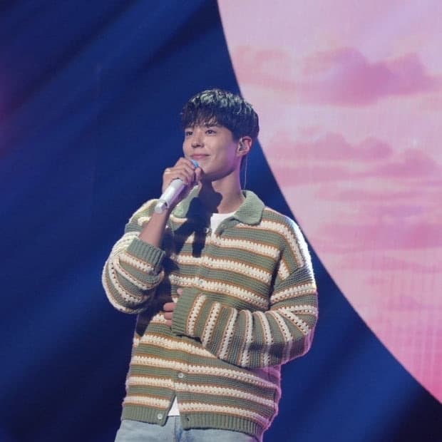 STU 울 카라 스트라이프 가디건 올리브그린