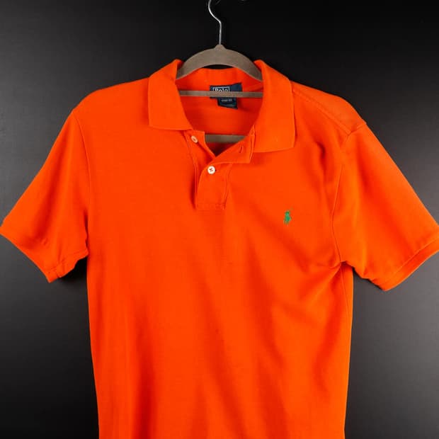 폴로랄프로렌 주황 반팔 카라티