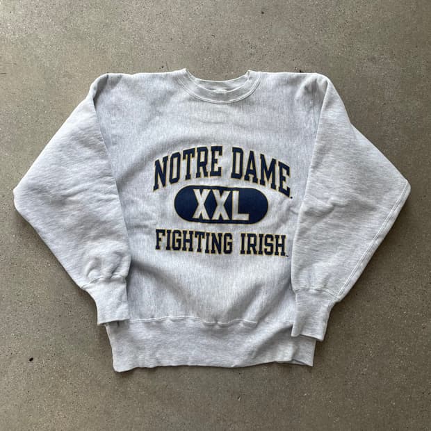 빈티지 챔피온 리버스위브 그레이(네이비/옐로)