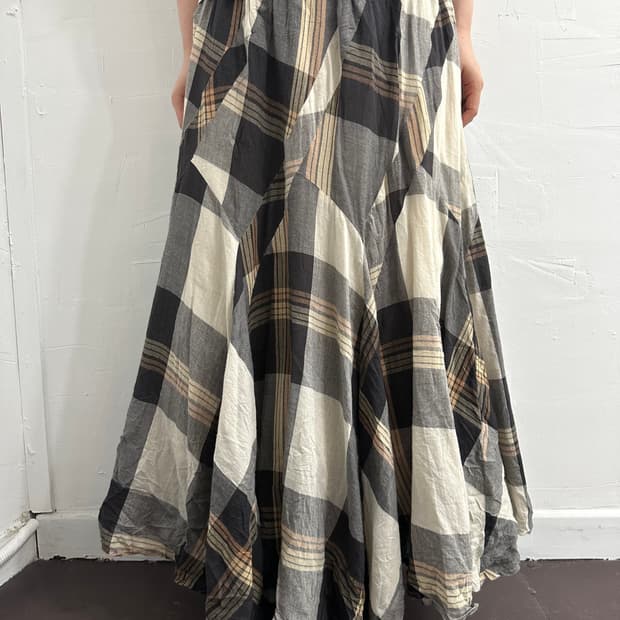 check design maxi skirt