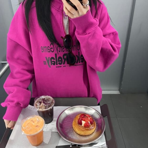 Teket💖 테켓 하프 집업 후드 집업 맨투맨