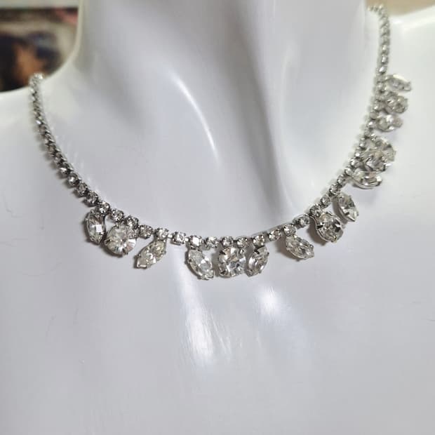 vintage) 1950s 빈티지 라인스톤 네크리스
