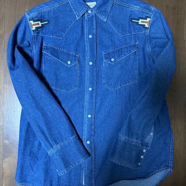 아웃스탠딩 치마요 웨스턴 데님 셔츠