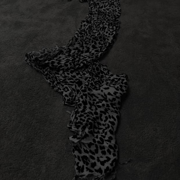 Vintage v-kei punk mood Leoprd scarfa