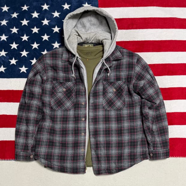 필드앤스트림 플란넬자켓 Field&Stream 퀄팅안감 후드자켓