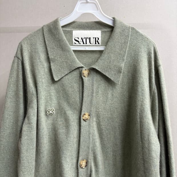 세터 울 그린 가디건