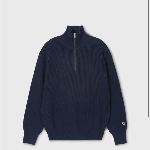 헤리티지플로스 반집업니트스웨터(WOOL HALF-ZIP