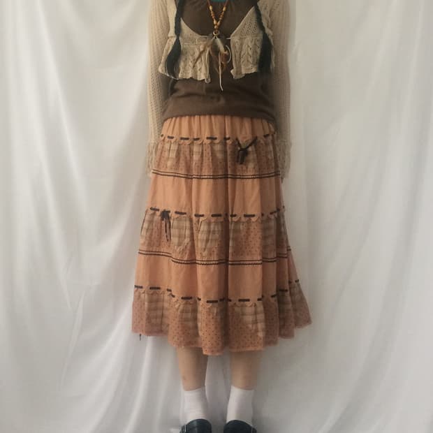 Tied point crochet cardigan
