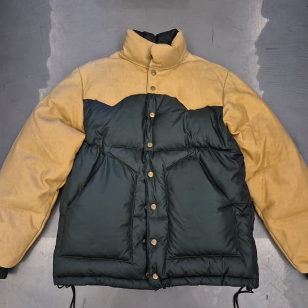 90s H bar C 레더 덕다운 점퍼